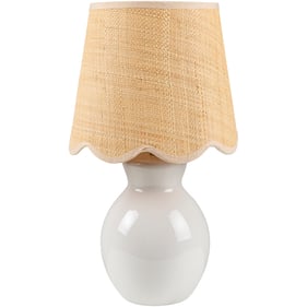 Livabliss Stella Diminuta White Beige 15 Inch Accent Table Lamp