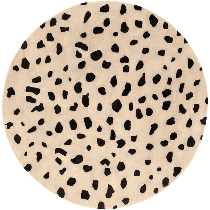 Livabliss Stella Khaki Black Round Handmade Rug - 72x72 STLA2443-6RD