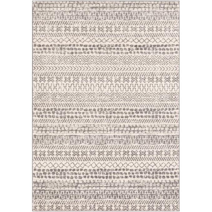 Livabliss Sunderland Charcoal White Machine Woven Rug - 87x63 SUN2304-5373