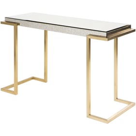 Livabliss Saavedra Metallic Silver Gold Console Table