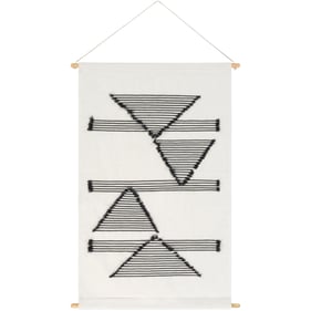 Livabliss Savion Ivory Black Wall Hanging