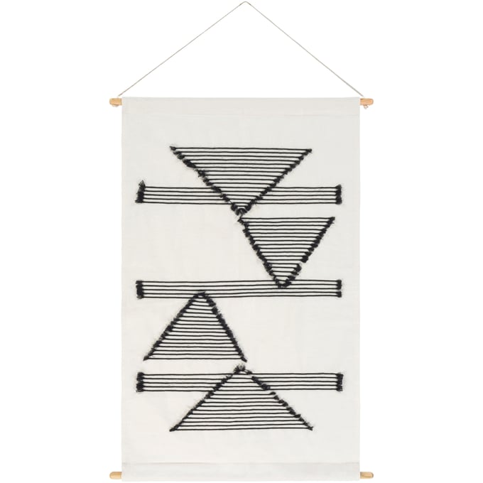 Livabliss Savion Ivory Black Wall Hanging SVI1000-2436