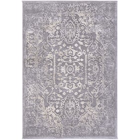 Livabliss Tibetan Charcoal Ivory Tan Machine Woven Rug - 35x24