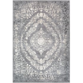 Livabliss Tibetan Charcoal Beige Tan Machine Woven Rug - 114x79