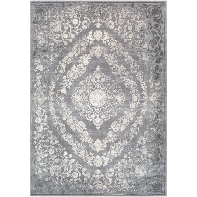 Livabliss Tibetan Charcoal Beige Tan Machine Woven Rug - 114x79 TBT2301-6796