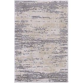 Livabliss Tibetan Tan Beige Charcoal Machine Woven Rug - 35x24