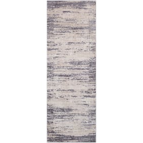 Livabliss Tibetan Tan Beige Charcoal Machine Woven Rug - 91x31