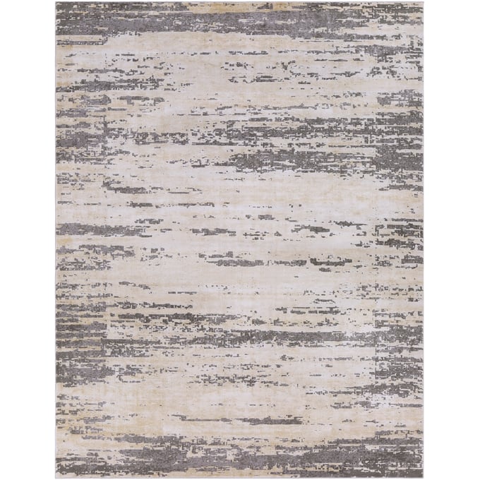 Livabliss Tibetan Tan Beige Charcoal Machine Woven Rug - 122x94 TBT2304-710103