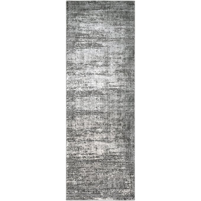 Livabliss Tibetan Medium Gray Charcoal Machine Woven Rug - 91x31 TBT2305-2776