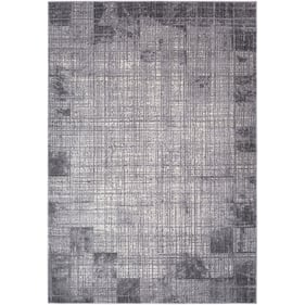 Livabliss Tibetan Medium Gray Charcoal Beige Machine Woven Rug - 35x24