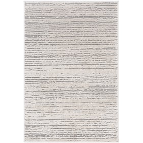 Livabliss Tibetan Tan Medium Gray Charcoal Ivory Machine Woven Rug - 35x24