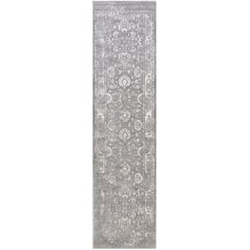 Livabliss Tibetan Charcoal Ivory Medium Gray Machine Woven Rug - 120x31