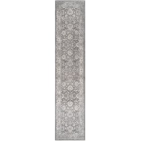 Livabliss Tibetan Charcoal Ivory Medium Gray Machine Woven Rug - 144x31