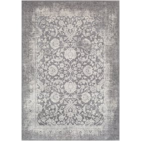 Livabliss Tibetan Charcoal Ivory Medium Gray Machine Woven Rug - 114x79