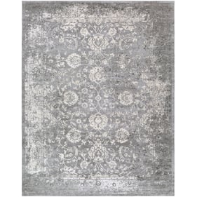 Livabliss Tibetan Charcoal Ivory Medium Gray Machine Woven Rug - 122x94