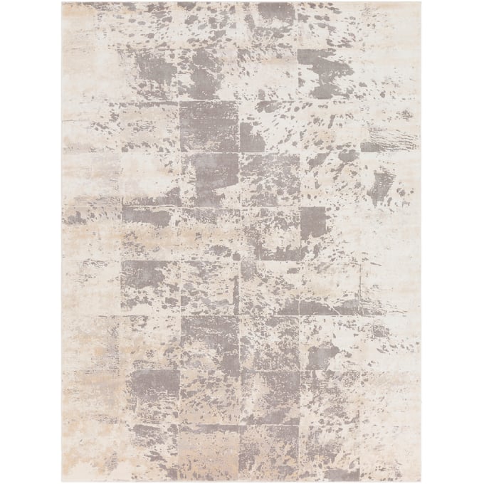 Livabliss Tibetan Medium Gray Charcoal Ivory Tan Beige Medium Gray Charcoal Machine Woven Rug - 122x94 TBT2312-710103