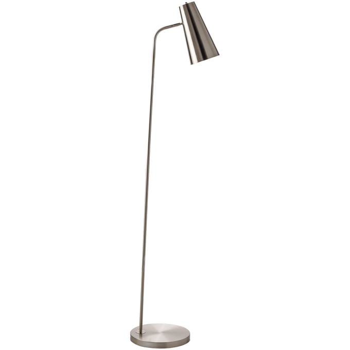 Livabliss Tanner Metallic Nickel Brass Task Floor Lamp TNR-001