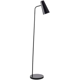 Livabliss Tanner Black Metallic Brass Task Floor Lamp