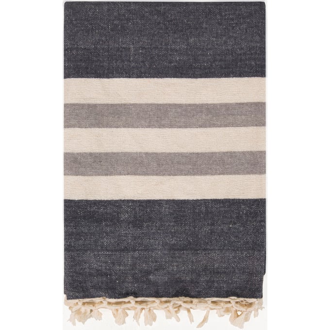 Livabliss Troy Charcoal Cream Gray Throw TOY7000-5070