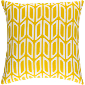 Livabliss Trudy Bright Yellow Ivory Down Accent Pillow - 18x18