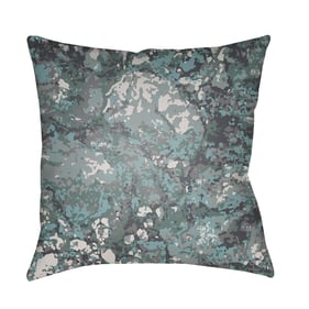 Livabliss Textures Aqua Teal Pale Dark Blue Accent Pillow Cover - 18x18