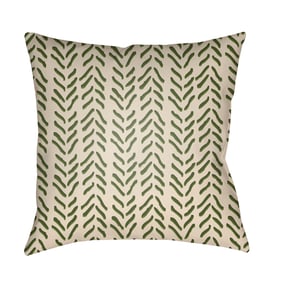 Livabliss Textures Medium Green Grass Cream Accent Pillow Cover - 20x20