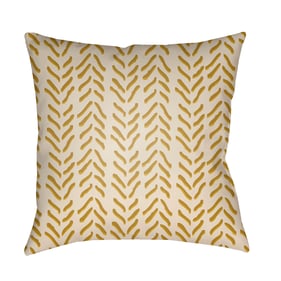 Livabliss Textures Cream Mustard Accent Pillow Cover - 22x22