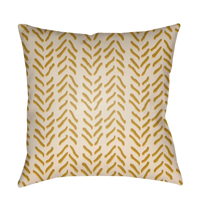 Livabliss Textures Cream Mustard Accent Pillow Cover - 22x22 TX041-2222