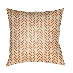 Livabliss Textures Red Orange Cream Accent Pillow Cover - 18x18