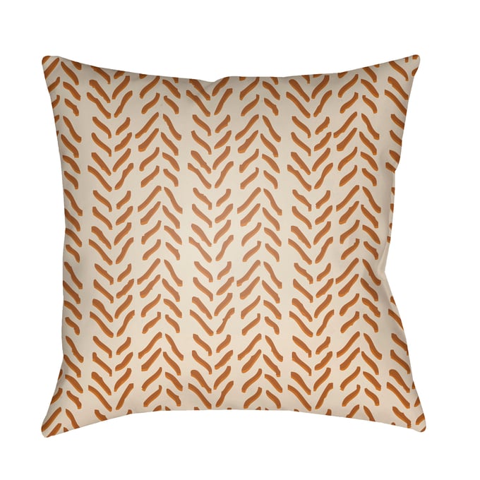 Livabliss Textures Red Orange Cream Accent Pillow Cover - 18x18 TX042-1818