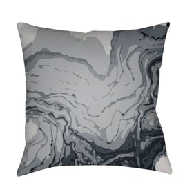 Livabliss Textures Pale Blue Medium Gray Ink Denim  Accent Pillow Cover - 2...