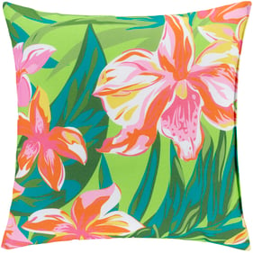 Livabliss Ulani Light Green Orange Pink Emerald Poly Accent Pillow Cover - ...