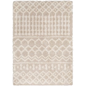 Livabliss Urban Shag Cream Light Beige Machine Woven Rug - 87x63