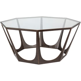 Livabliss Vortex Clear Brown Coffee Table