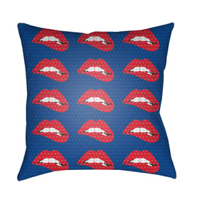 Livabliss Warhol Lilac Red Blue White Accent Pillow Cover - 18x18