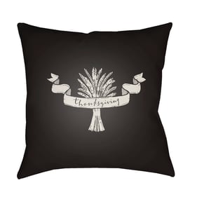 Livabliss Wheat Black Light Silver Steel Grey Accent Pillow Cover - 18x18