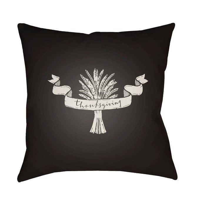 Livabliss Wheat Black Light Silver Steel Grey Accent Pillow Cover - 18x18 WHEAT002-1818