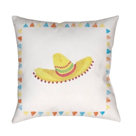 Livabliss Sombrero Off White Light Silver Accent Pillow Cover - 18x18