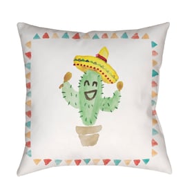 Livabliss Cactus Off White Light Silver Khaki Accent Pillow Cover - 20x20