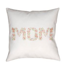 Livabliss Mom Off White Light Silver Ivory Pale Slate Accent Pillow Cover -...