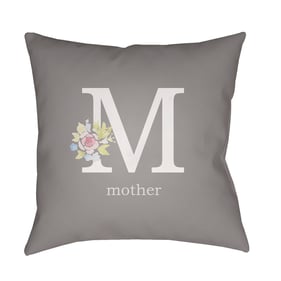 Livabliss Mother Grey Light Silver Pewter Accent Pillow Cover - 18x18