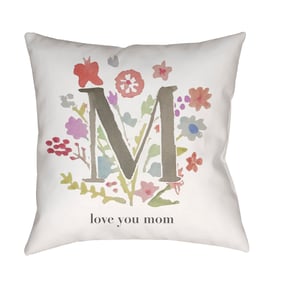 Livabliss Love You Mom Off White Light Silver Pale Slate Accent Pillow Cove...