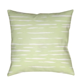 Livabliss Painted Stripes Ash Off White Pearl Accent Pillow Cover - 18x18