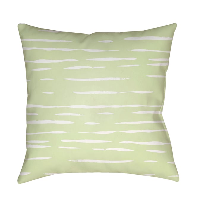 Livabliss Painted Stripes Ash Off White Pearl Accent Pillow Cover - 18x18 WRAN002-1818