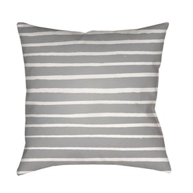 Livabliss Stripes Light Silver Pewter Sterling Grey Accent Pillow Cover - 2...