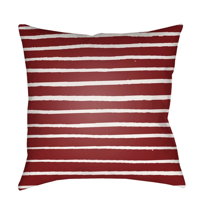 Livabliss Stripes Light Silver Mocha Brick Bronze Accent Pillow Cover - 18x18 WRAN009-1818