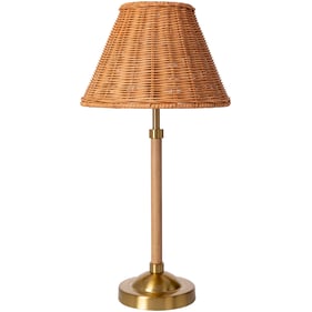 Livabliss Xander Brown Gold Tan Cream Accent Table Lamp