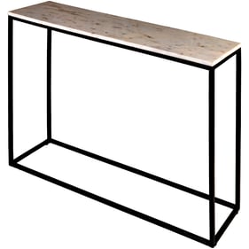 Livabliss Aryaa White Black Console Table