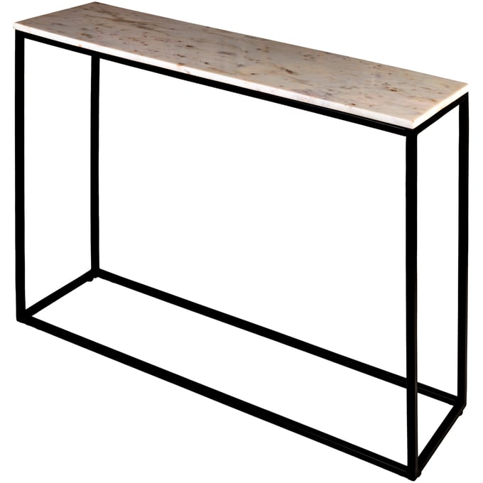 Livabliss Aryaa White Black Console Table YAA-007