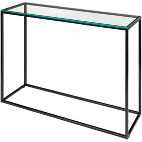 Livabliss Aryaa Clear Black Console Table